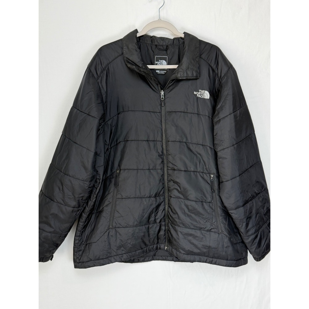 The North Face Men Nylon Jacket XXL Black Quilted Insulated Puffer AUFR